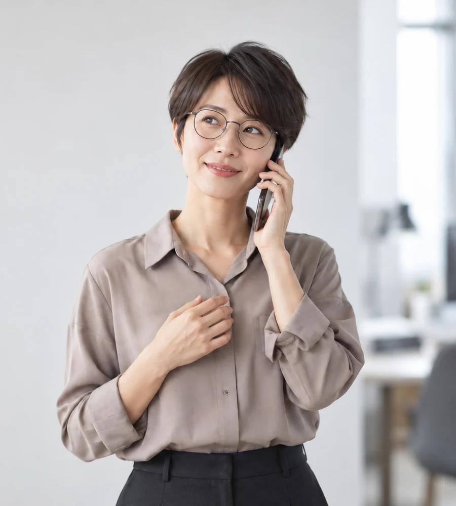 해운대 개인돈 대출 상담을 휴대전화로 안내받는 고객